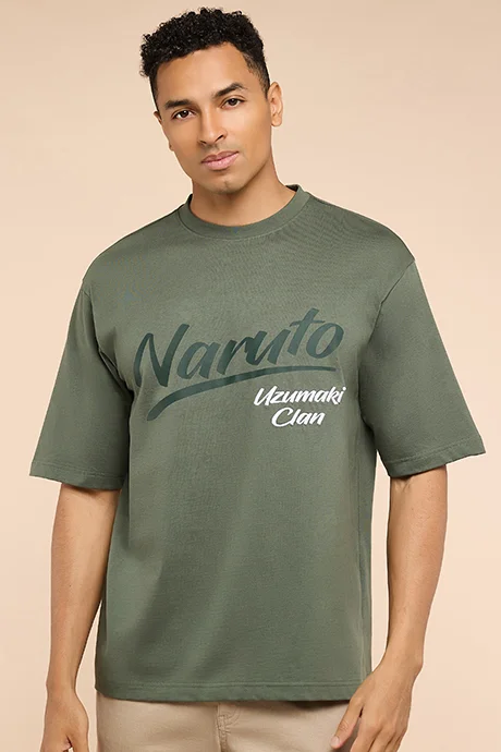 أر أند بي Naruto Printed T-Shirt with Crew Neck and Short Sleeves