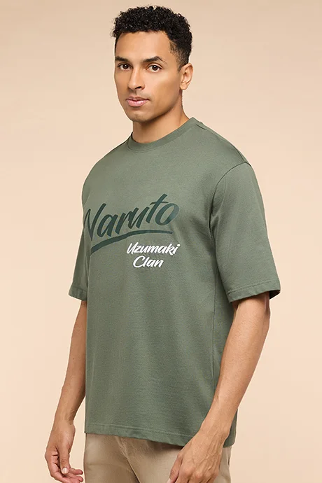 أر أند بي Naruto Printed T-Shirt with Crew Neck and Short Sleeves
