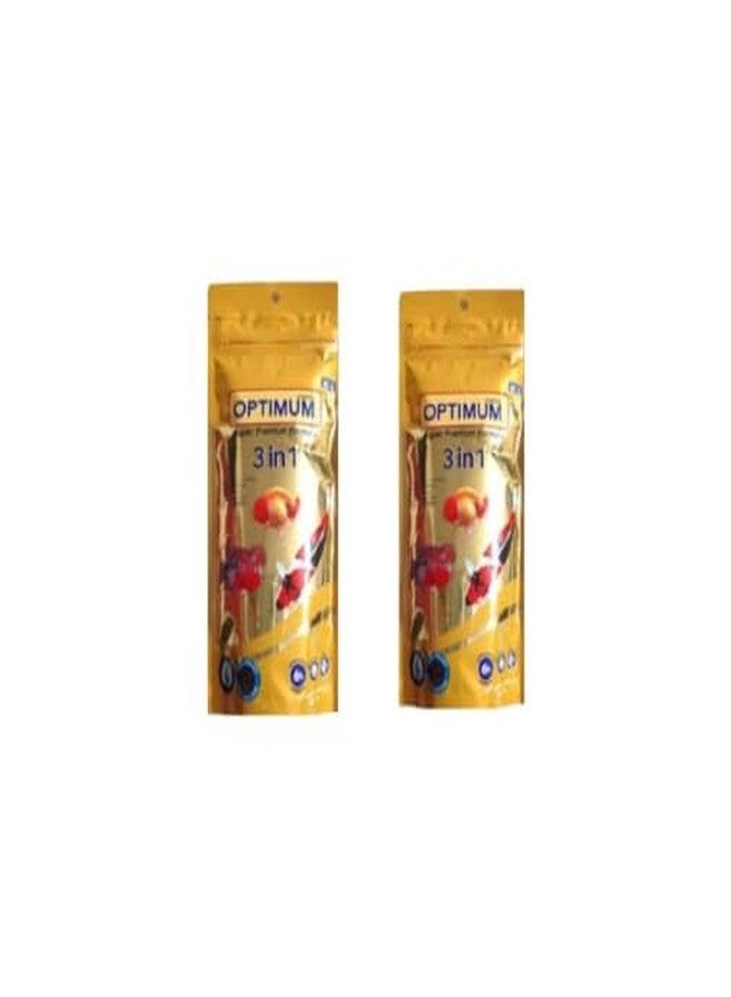 THE BRREED Optimum All Life Stages Pellet, 3-in-1 100 g (Pack of 2) Fish Food - Image 1
