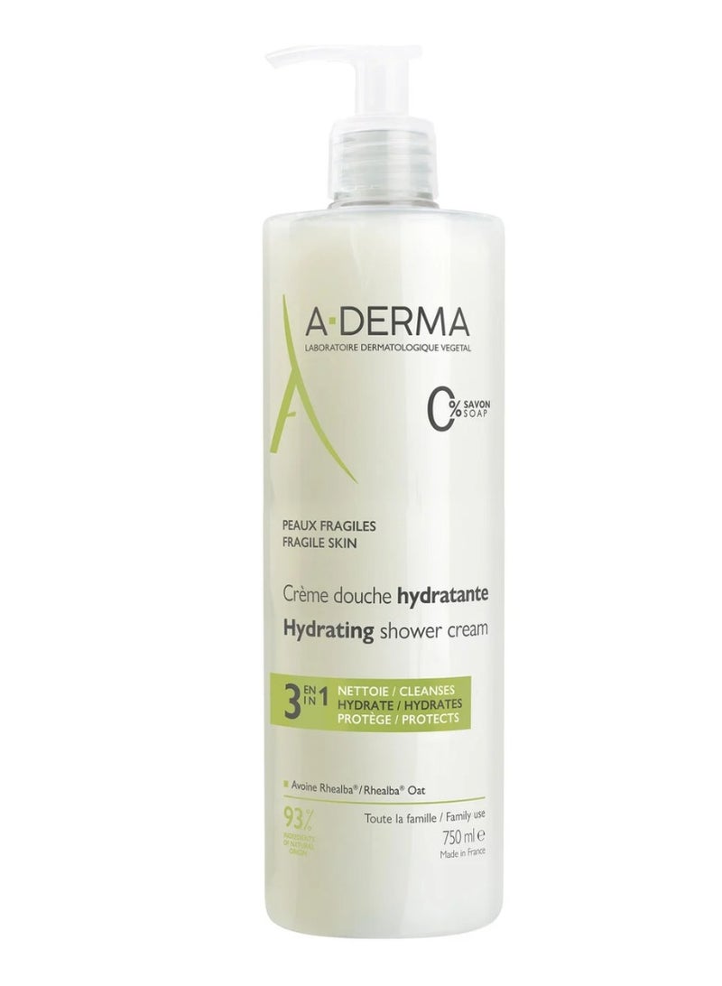 ADERMA A Derma Rhealba Oat Hydra-Protective Shower Gel 750ml  - Image 1