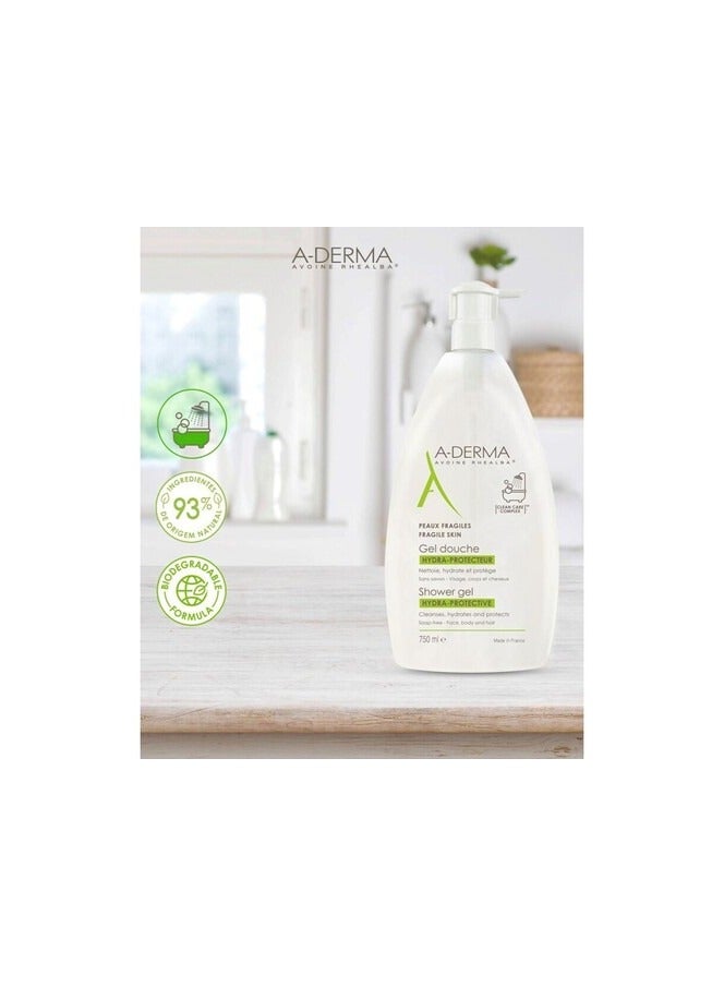 ADERMA A Derma Rhealba Oat Hydra-Protective Shower Gel 750ml  - Image 2