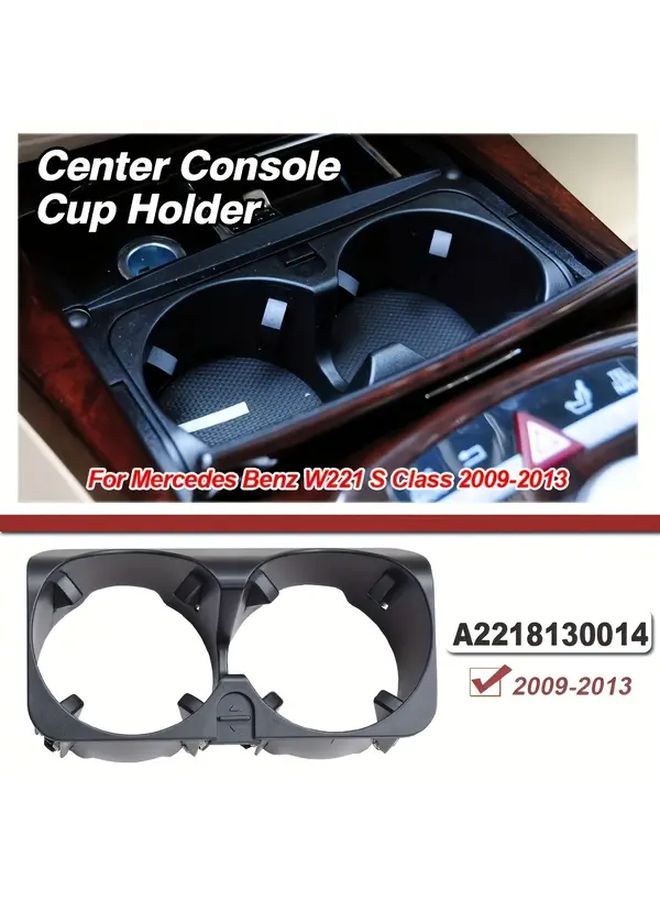 حامل أكواب السيارة من ألياف الكربون الأسود لمرسيدس W221 2009 2013 - Image 5