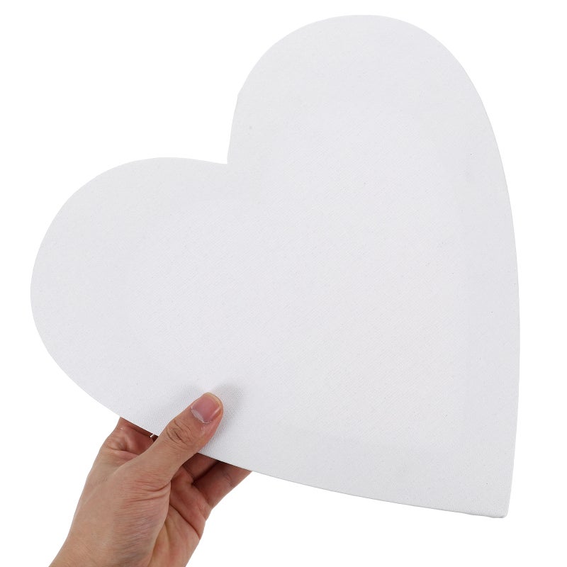 Heart Shaped Canvas Panel Board for Oil Painting Watercolor DIY White Frames for Canvas Paintings for Home Decor Wedding Party - Image 2