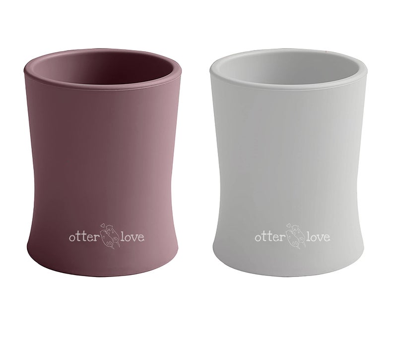 otterlove Silicone Baby Toddler Training Cup Pediatric OT Approved 100 Platinum Pure LFGB Silicone Unbreakable Plastic Free Tiny Cup Perfect for Baby Led Weaning