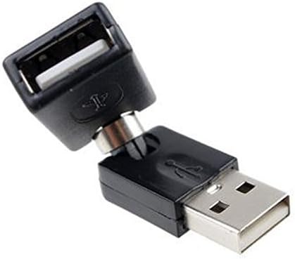 CERRXIAN Rotating and Swivel Twist USB 20 Type A Male to Type A Female 360 Degree Rotation Adjustable Right Angle Extension Adapter Convertor 2PackAMFM - Image 3