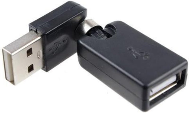 CERRXIAN Rotating and Swivel Twist USB 20 Type A Male to Type A Female 360 Degree Rotation Adjustable Right Angle Extension Adapter Convertor 2PackAMFM - Image 5