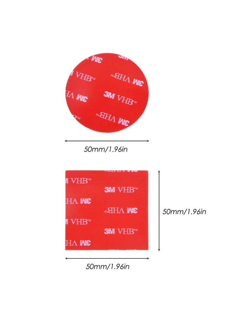 3M 12 PCS 3M Double Sided Foam Adhesive Tape Pads, Round and Square VHB Sticky Pads Replacement Mounting Tape - Image 2