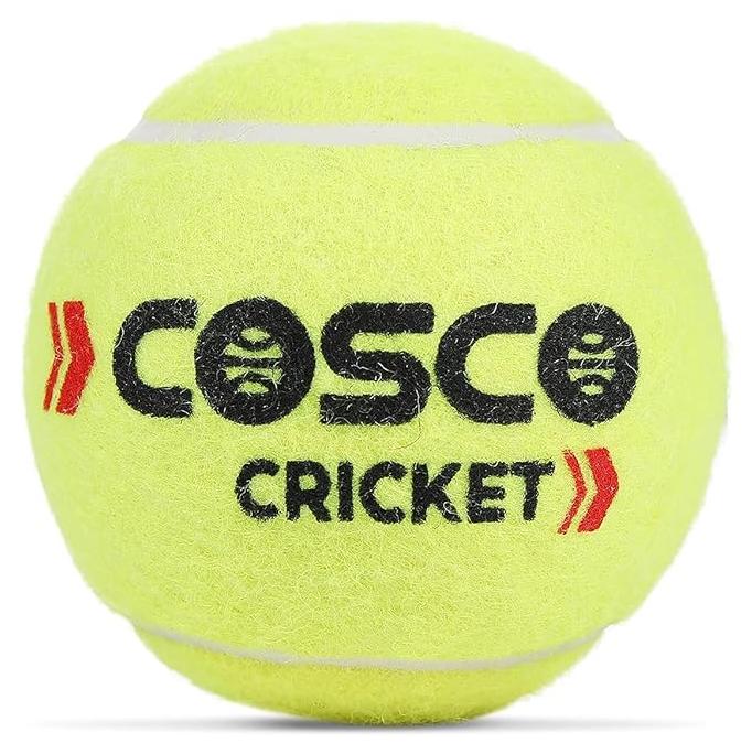 COSCO Cricket Normal Force Leather Tennis Ball (Yellow) -Pack of 6 - Image 1