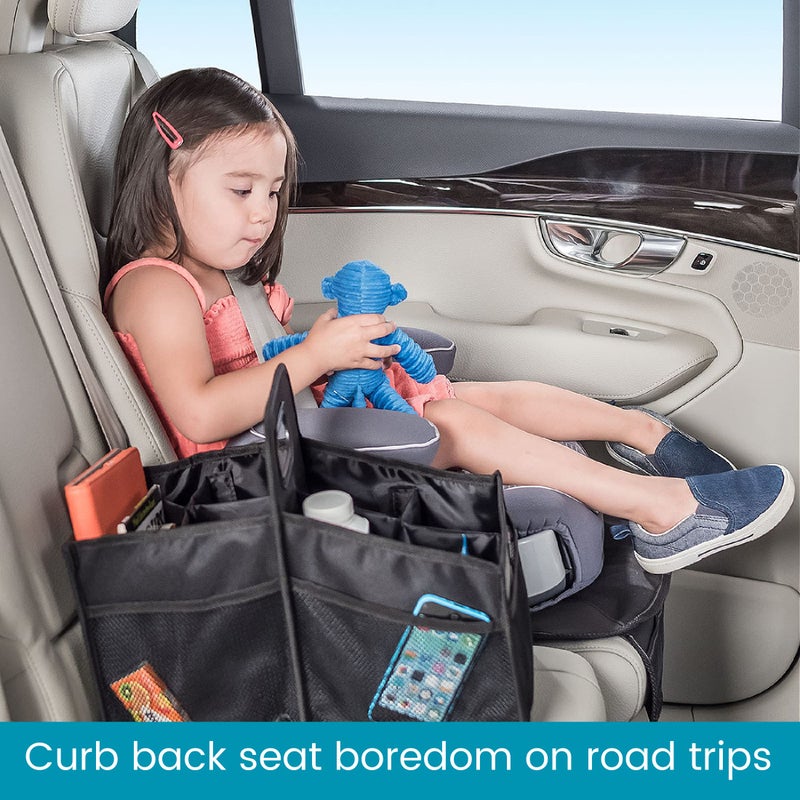 High Road Car Organizer with Cup Holder Dividers - Front Seat Organizer for Drivers or Middle Seat Car Organizer for Kids - Portable Car Caddy with Easy Carry Handle - Image 4