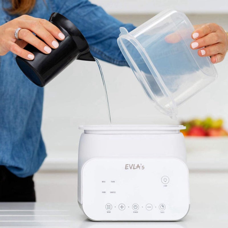 EVLA'S EVLAâ€™S Baby Bottle Warmer, Multi-Function Feeding Bottle Warmer, Fast and Accurate Breastmilk and Formula Milk Warmer with Timer, Defrost, Keep Warm, Baby Food Jar Heating Functions, White - Image 2