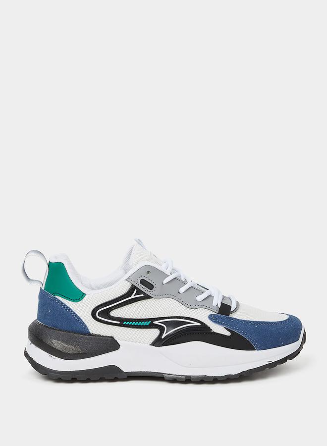 Styli Colorblock Textured Lace-Up Sneakers  - Image 2