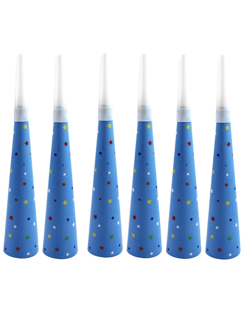 PARTY FUN 6pc Happy Birthday Horns 7.5inch | Noisemaker Party Blowers For Adults, Kids Birthday Party Supplies - Image 1