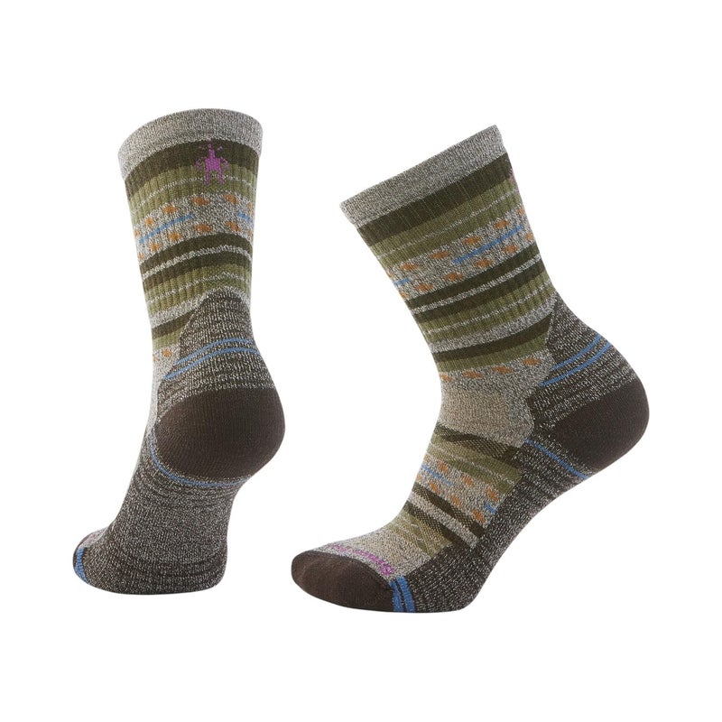 Smartwool Womens Hike Light Cushion Margarita Crew Socks Taupe/Natural Marl Medium