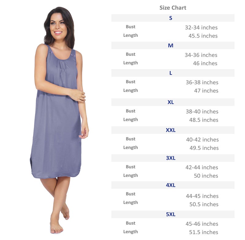 BLAZON Women Cotton Midi Nighty Slip (Lavender_ L ) - Image 5