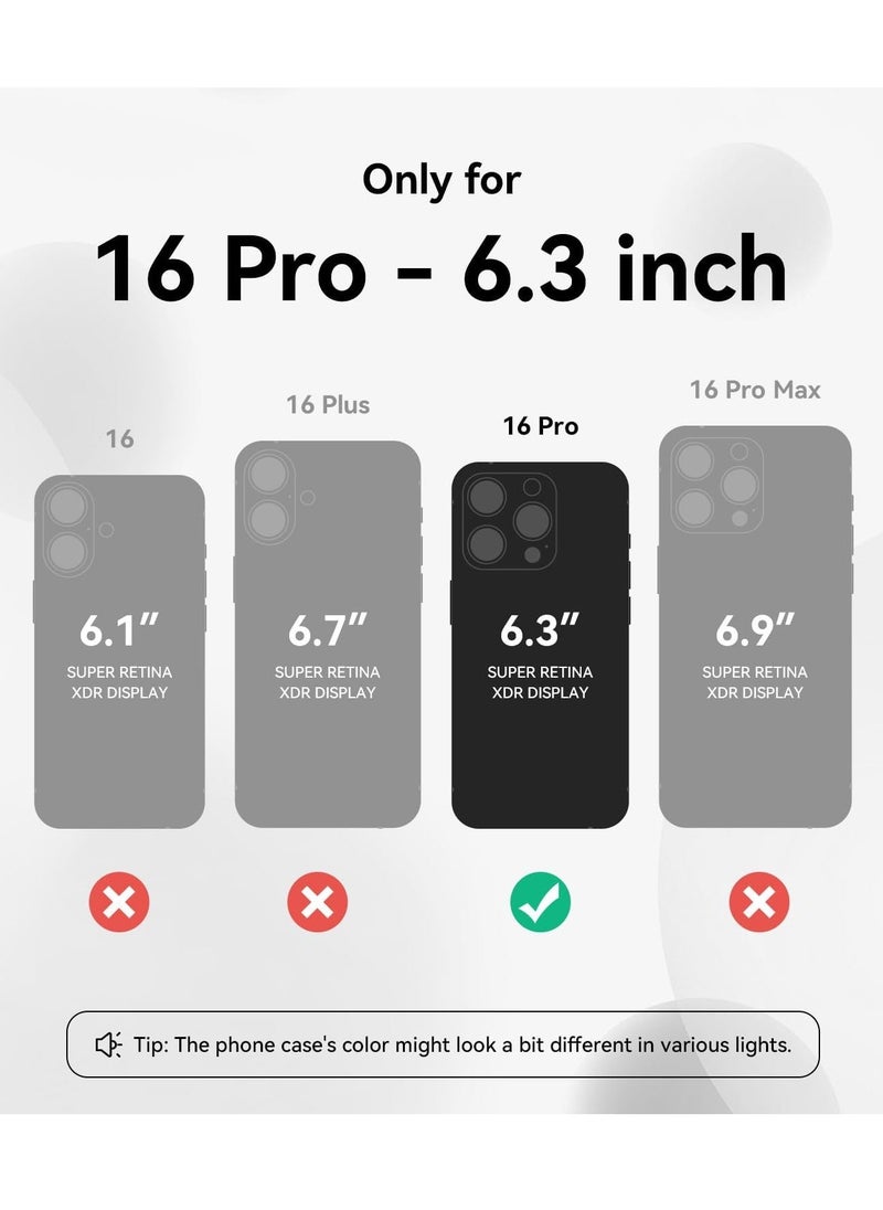 Raxoom Compatible with iPhone 16 Pro Case, Silicone Upgraded [Camera Protection], [Compatible with MagSafe], Anti-Scratch Microfiber Lining Inside with 2 Screen Protectors â€“ Black - Image 2