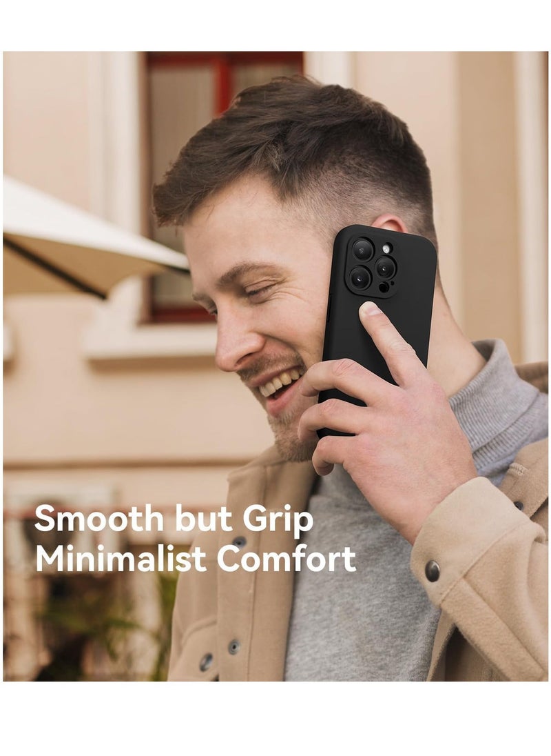 Raxoom Compatible with iPhone 16 Pro Case, Silicone Upgraded [Camera Protection], [Compatible with MagSafe], Anti-Scratch Microfiber Lining Inside with 2 Screen Protectors â€“ Black - Image 3