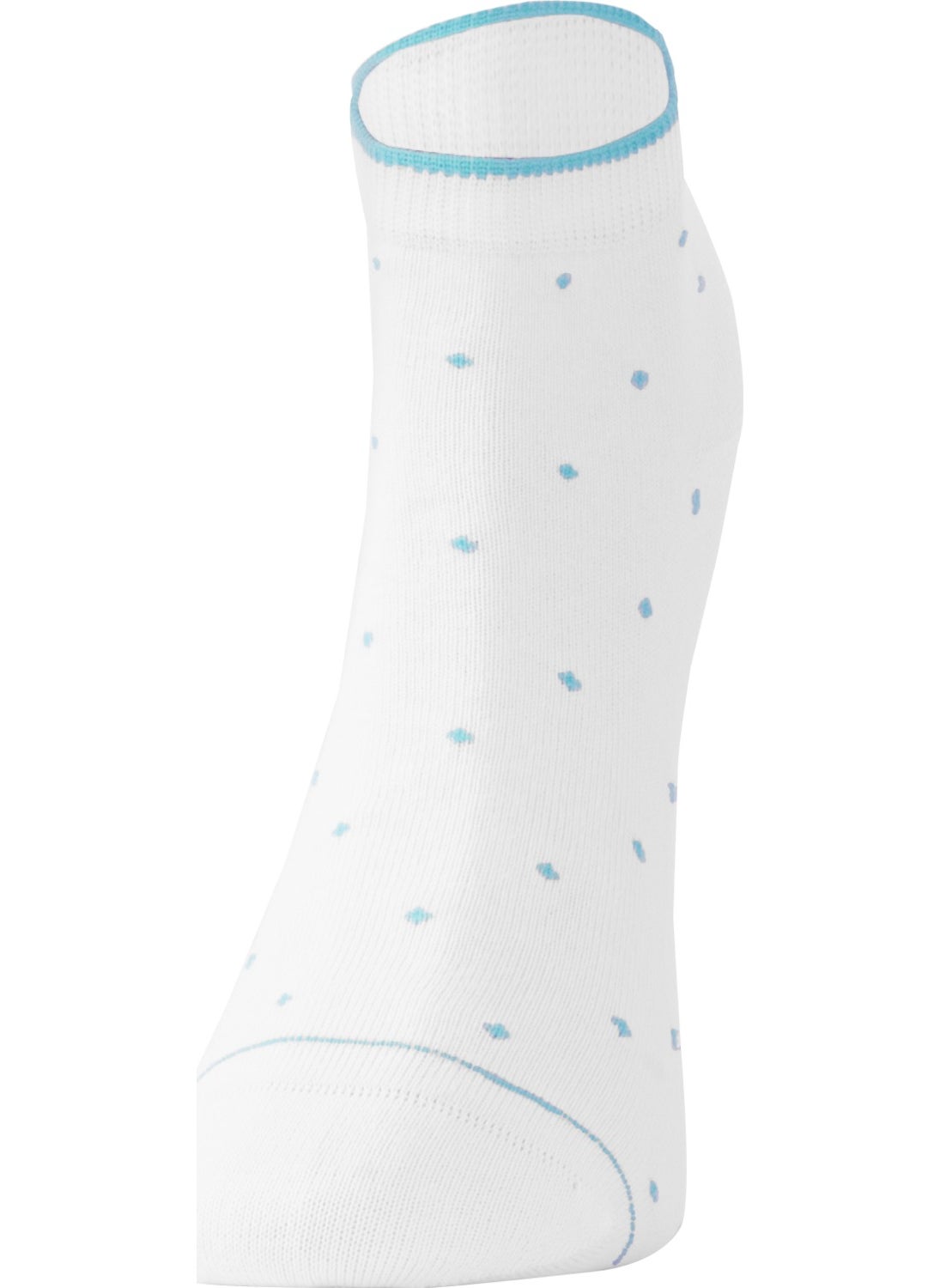 The Don Polka Dot Women's Booties Socks White Turquoise  - Image 1