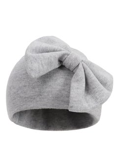 Generic Newborn Bowtie Fetal Hat Set Light Gray  - Image 2
