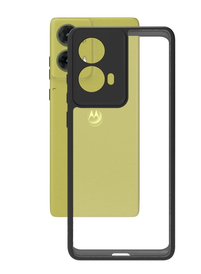 Case Cover Shockproof Hard PC Back Soft TPU Frame Anti-yellowing Slim Protective Cover Compatible with Moto G85 (Clear)  - Image 2