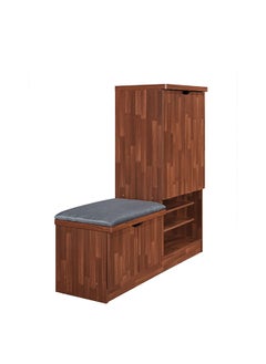 DANUBE HOME Alegra Shoe Rack Cabinet 23 Pairs 2 Door Shoe Storage Organizer For Entryway Oak 120x40x120 cm,wooden,5 shelves  - Image 2