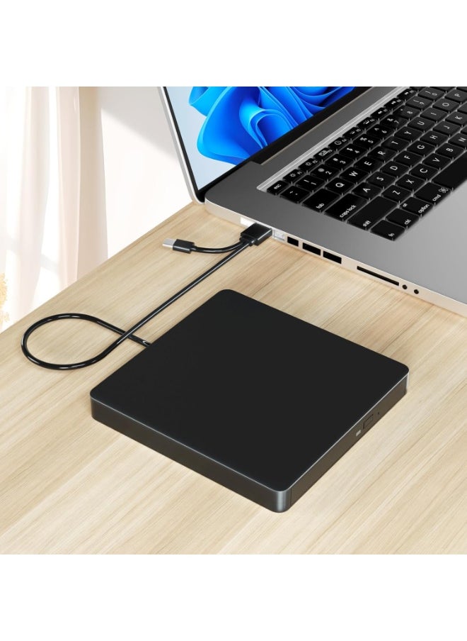 Generic Portable External DVD Drive with USB 3.0 & Type-C – Rewritable CD/DVD Burner for Laptop  - Image 3