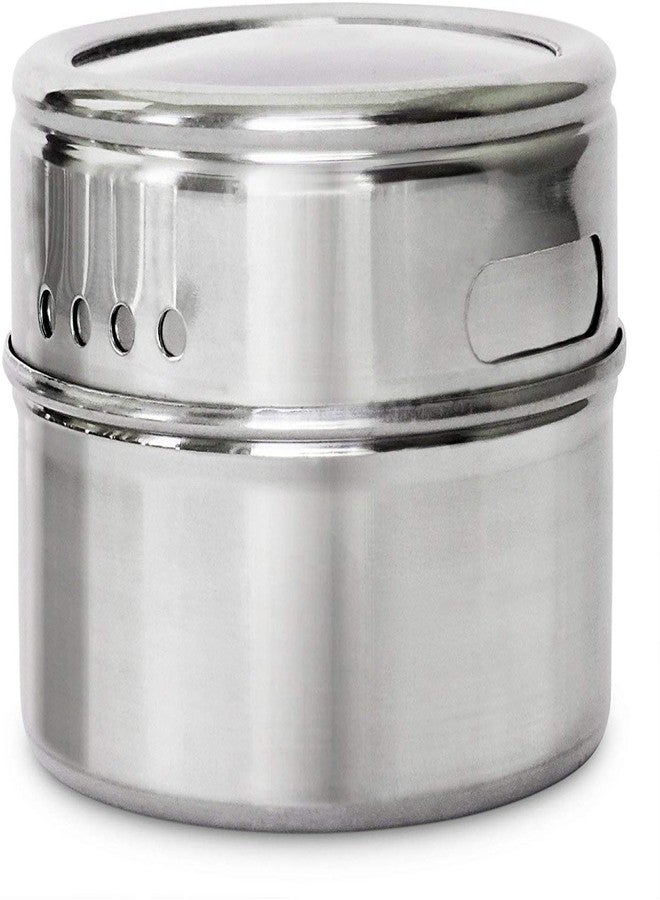 MSA Magnetic Spice Tins Set, Stainless Steel Round Storage Containers, Sift and Pour, Great for Salt, Pepper, Herbs or Seasonings - Image 2