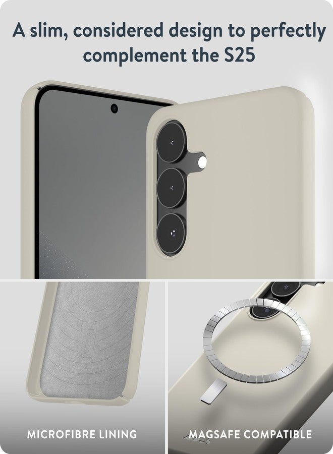 Mous for Samsung Galaxy S25 Case Slim MagSafe Compatible - Super Thin 2.0 - Magnetic Phone Cover - Sand - Image 4