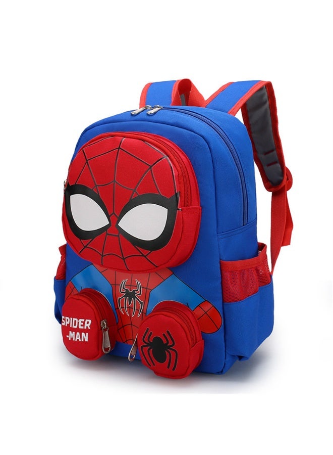 حقيبة سبايدرمان للأطفال ، 3D Marvel Heroes مدرسة حقيبة للأطفال للفتيان والبنات ، 3-9 سنوات من العمر (8915 ، الأزرق) - Image 1