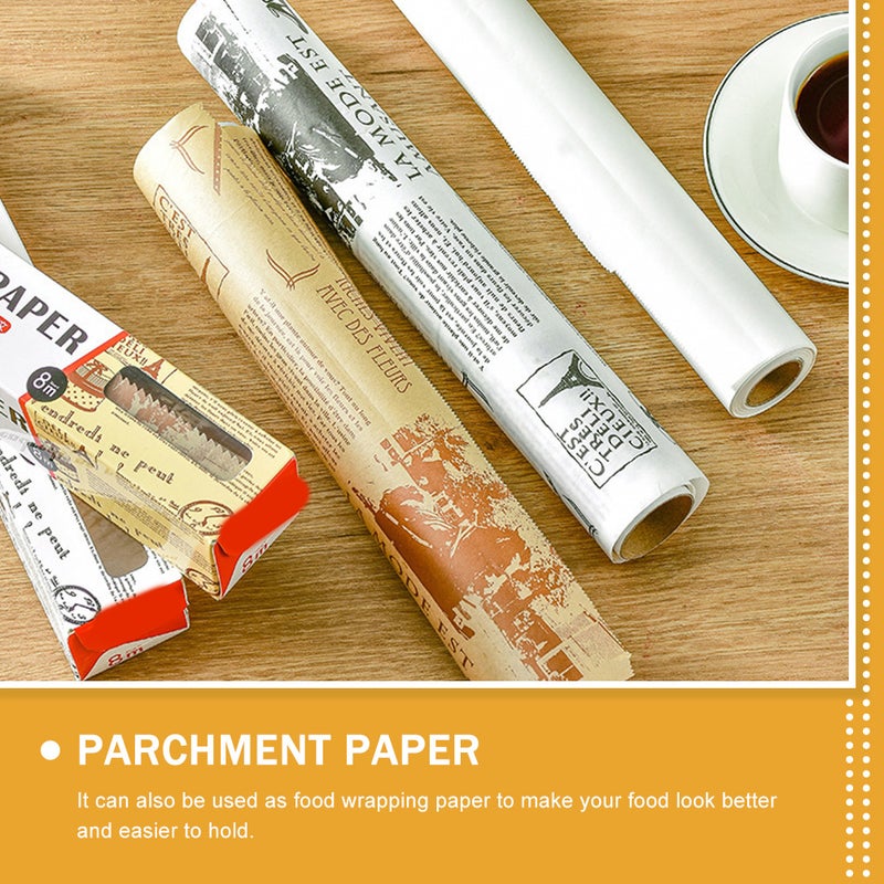 1 Roll Baking Paper Pads Air Fryer Papers Oil Baking Mats Parchment Papers for Kitchen - Image 3