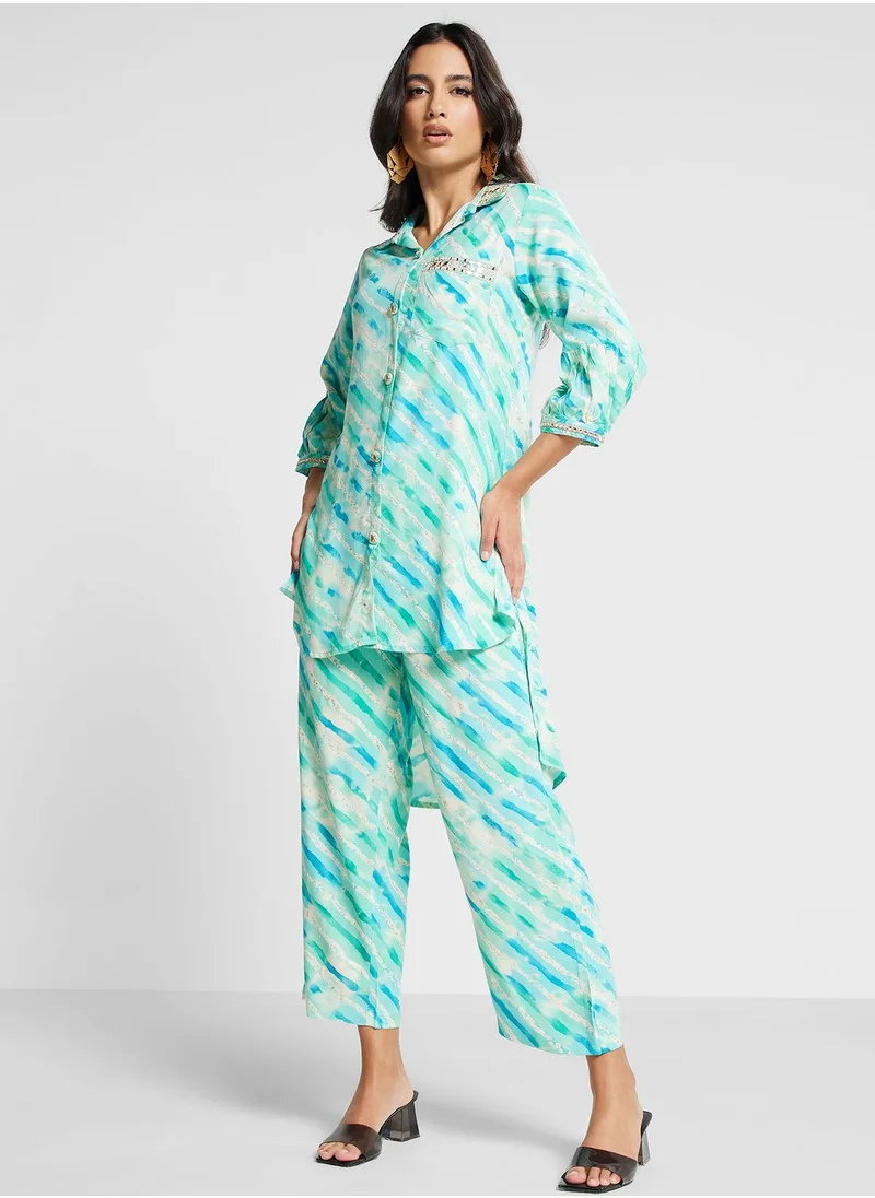kolaba Embroidered Kurti & Pants Set
