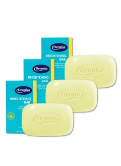 DERMISA Brightening Bar With 3 Natural Botanical Extracts No Parabens No Sulfates 3 Oz Pack Of 3  - Image 1