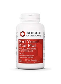 Protocol For Life Balance Protocol Red Yeast Rice Plus 600Mg Ala Coq10 Milk Thistle Heart Liver 90 Veg Caps  - Image 1