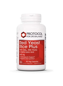 Protocol For Life Balance Protocol Red Yeast Rice Plus 600Mg Ala Coq10 Milk Thistle Heart Liver 90 Veg Caps  - Image 2