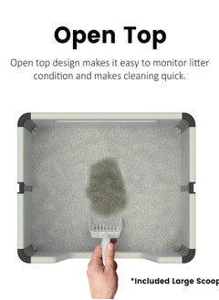 Generic Travel Portable Cat Litter Box, Foldable High Side Low Entry Cat Potty Pan, Open Top Litter Tray, Portable Travel Pet Litter Tray, Anti Splashing Non-Stick Pet Toilet With Scoop, Indoor And Outdoor  - Image 5