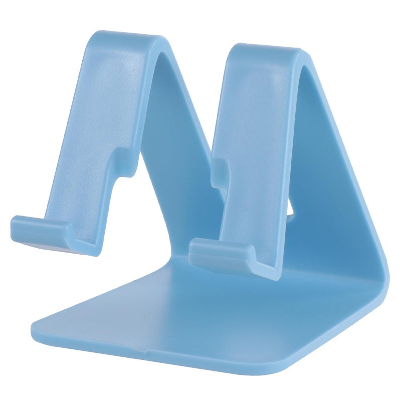 Blue Portable Plastic Desktop Phone Stand Holder Compatible with Smartphones and Tablets - Image 2