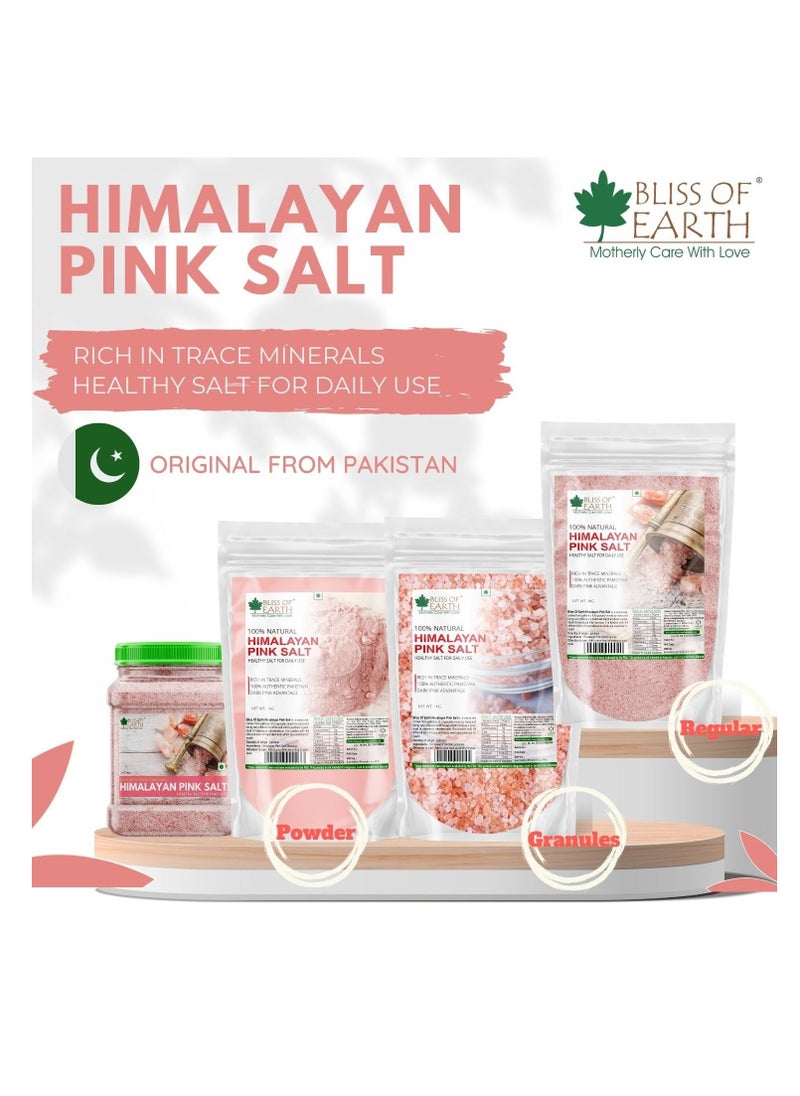 BLISS OF EARTH Bliss Of Earth 2KG Fine Powder Pakistani Himalayan Pink Salt Non Iodized For Weight Loss & Healthy Cooking Natural Substitute Of White Salt  - Image 2