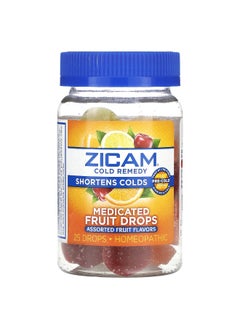 ZICAM Zicam, Cold Remedy, Medicated Fruit Drops, Assorted Fruit , 25 Drops  - Image 1