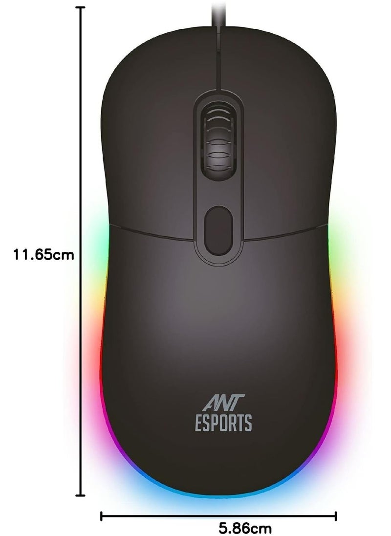 GM40 RGB Wired Optical Gaming Mouse | Minimalist Design | 2400 DPI Optical Sensor | Ergonomic Turtle Back Shell | Sober RGB Lights - pzsku/Z70AEEA47AD886BFEF57FZ/45/_/1735796337/13ae34b3-5423-4379-a471-59385fa618a7