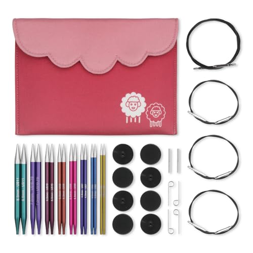 KnitPro Zing Deluxe Interchangeable Needle Set 5 13cm  8 Sizes 35mm to 8mm