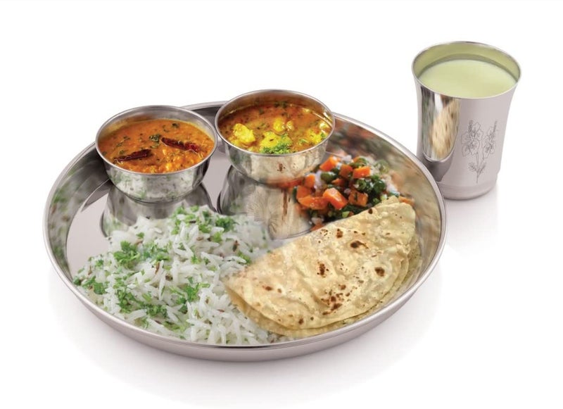 coconut Stainless Steel Laser Engrave Design Dinner Set/Dinnerware - 5 Pieces - Image 2