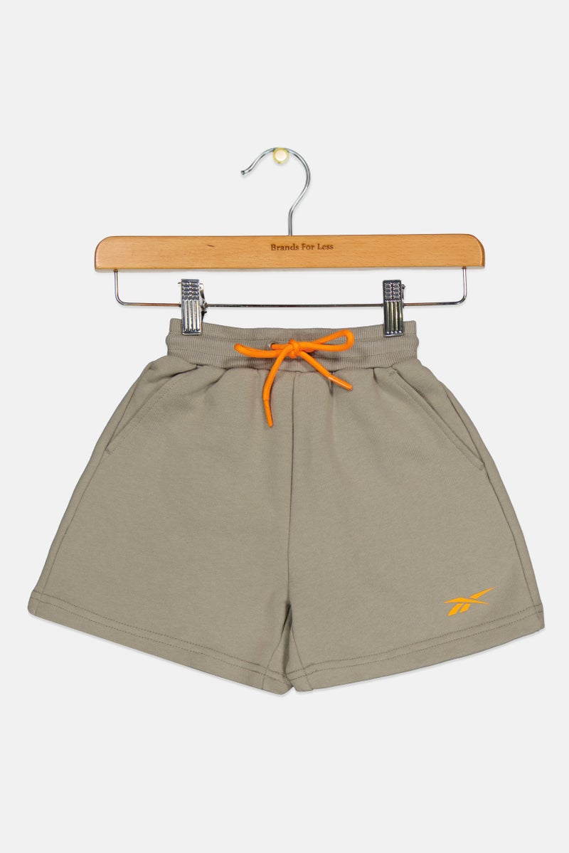 Reebok Kids Boy Brand Logo Outdoor Shorts, Washed Sage Green - Image 2