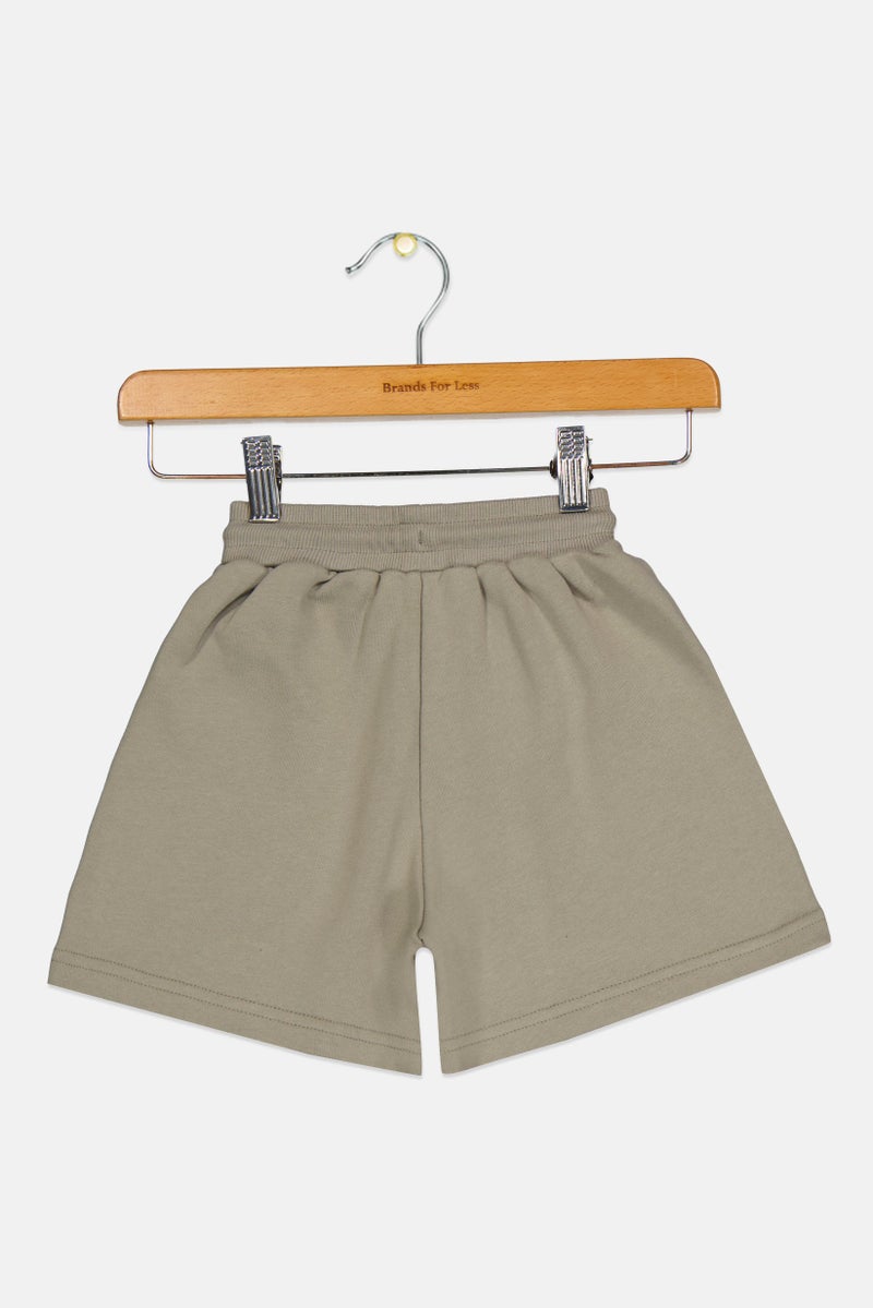 Reebok Kids Boy Brand Logo Outdoor Shorts, Washed Sage Green - Image 3