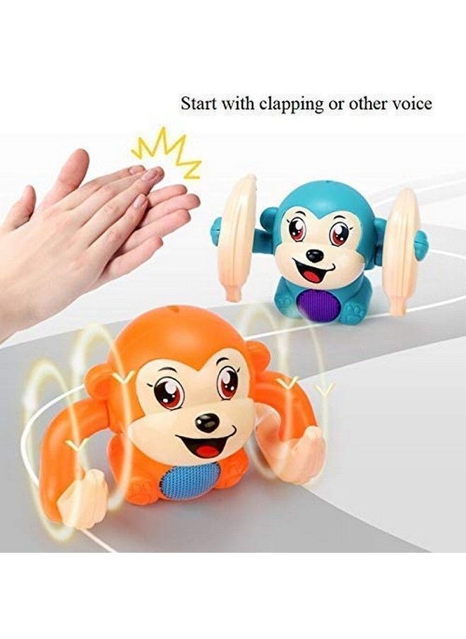 Tec Tavakkal - Dancing And Spinning Rolling Doll Tumble Monkey Bump & Go Toy 360 Degree Rotating Spot Stunt With Light And Sound Effects And Sensor For Kids - Image 1