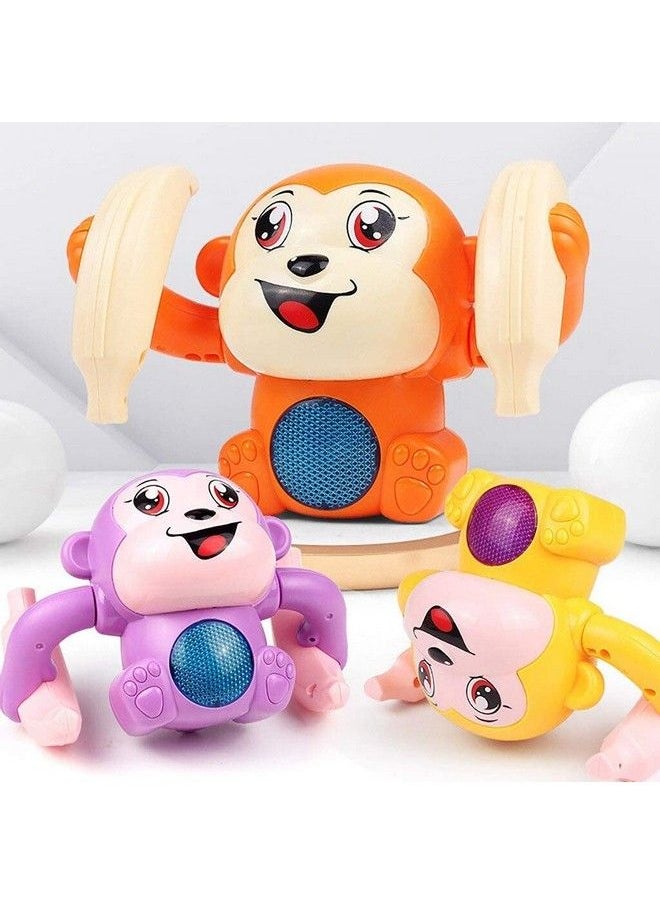 Tec Tavakkal - Dancing And Spinning Rolling Doll Tumble Monkey Bump & Go Toy 360 Degree Rotating Spot Stunt With Light And Sound Effects And Sensor For Kids - Image 1
