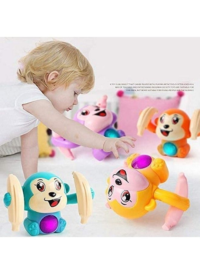 Tec Tavakkal - Dancing And Spinning Rolling Doll Tumble Monkey Bump & Go Toy 360 Degree Rotating Spot Stunt With Light And Sound Effects And Sensor For Kids - Image 1