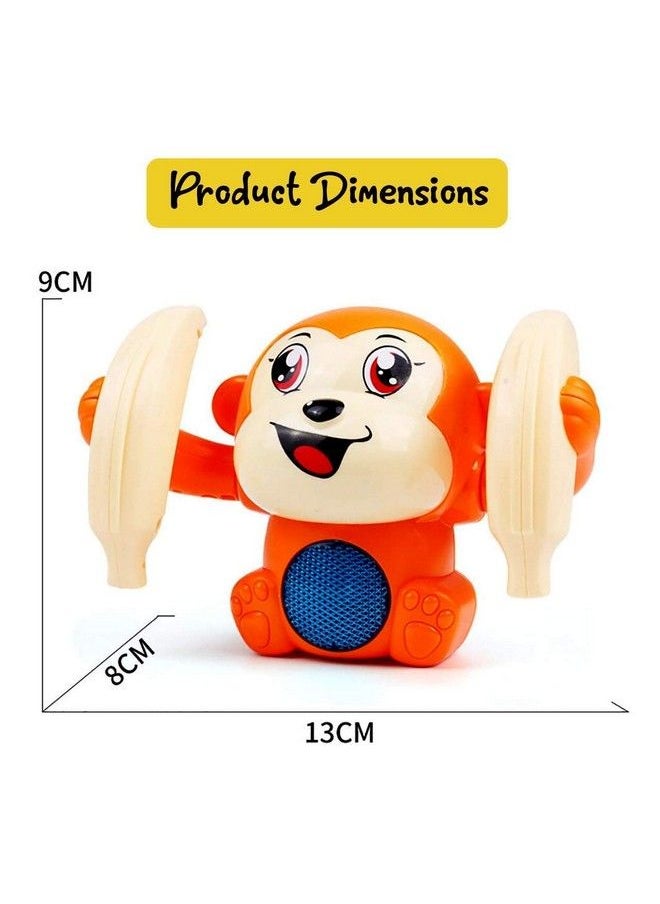 Tec Tavakkal - Dancing And Spinning Rolling Doll Tumble Monkey Bump & Go Toy 360 Degree Rotating Spot Stunt With Light And Sound Effects And Sensor For Kids - Image 1