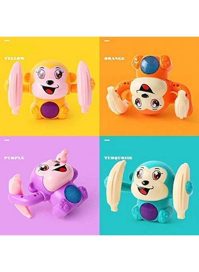 Tec Tavakkal - Dancing And Spinning Rolling Doll Tumble Monkey Bump & Go Toy 360 Degree Rotating Spot Stunt With Light And Sound Effects And Sensor For Kids - Image 1