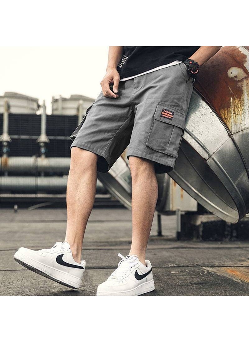Generic Men's Summer Five-point Pants Breathable Trendy Large Size Pants Casual Large Pants Quick-drying Student Workwear Shorts Men's  - Image 3