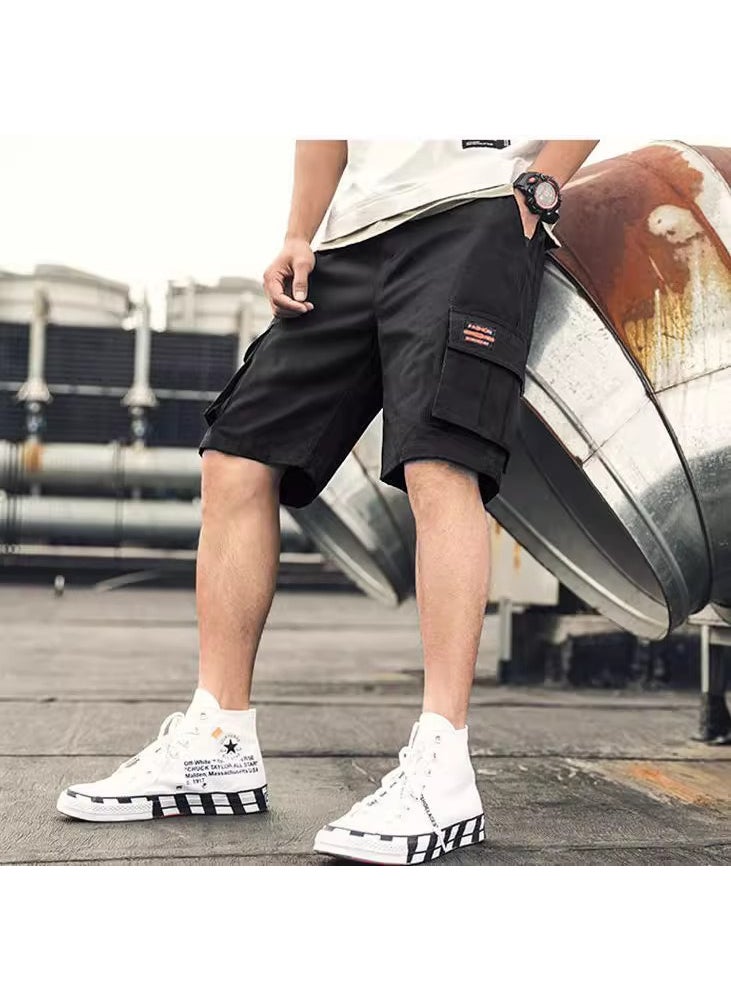 Generic Men's Summer Five-point Pants Breathable Trendy Large Size Pants Casual Large Pants Quick-drying Student Workwear Shorts Men's  - Image 1