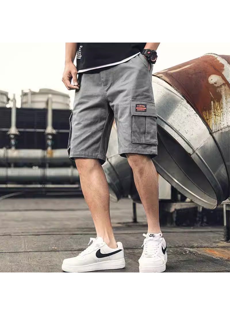 Generic Men's Summer Five-point Pants Breathable Trendy Large Size Pants Casual Large Pants Quick-drying Student Workwear Shorts Men's  - Image 5